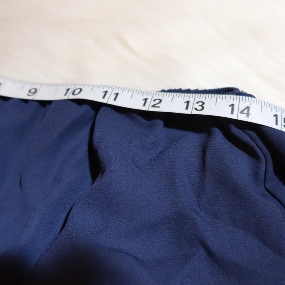 SOLD—- Blue Strapless Long Sleeve Dress - Picture 4 of 5